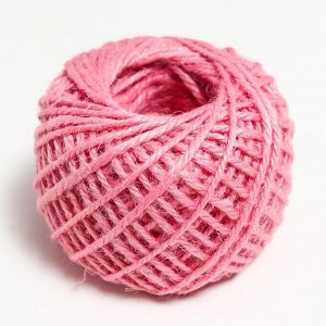 Пряжа 100% джут "Softino Jute Colored" 50м ±2м розовый 50 гр