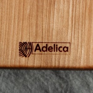 Доска разделочная для подачи и сервировки с менажницей деревянная Adelica, 28x10x1,8 см, берёза
