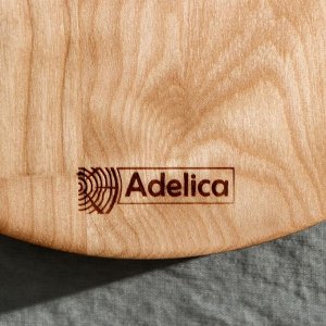 Доска разделочная для подачи и сервировки деревянная Adelica «Олимп», d=20x1,8 см, берёза