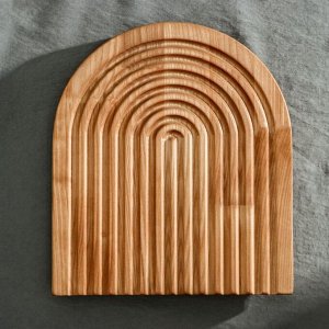 Доска разделочная для подачи и сервировки деревянная Adelica, 25x22x1,8 см, берёза