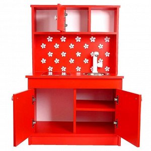 Игровая мебель «Кухонный гарнитур: Зайка», цвет красный