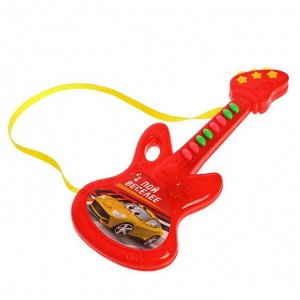 ZABIAKA Музыкальная гитара «Супергонки», звук, цвет красный