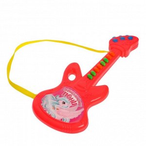 ZABIAKA Музыкальная гитара «Волшебный мир пони», русская озвучка, цвет розовый
