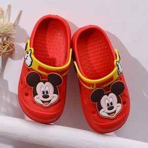 Сабо - Обувь пляжная детская "Микки Маус" (красный)