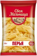 «Своя Мельница», макаронные изделия «Перья», 400г