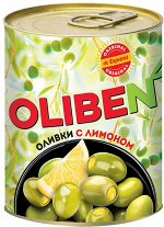 «OLIBEN», оливки крупные с лимоном, 270г