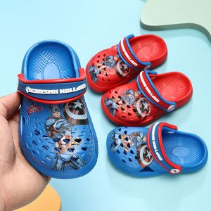 Сабо - Обувь в бассейн детская Капитан Америка (синий)