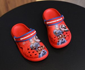 Сабо - Обувь летняя детская Капитан Америка (красный)