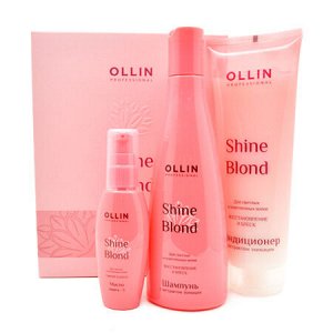 OLLIN SHINE BLOND Набор для светлых и блондированных волос (шампунь 300мл., кондиционер 250 мл,46271, шт