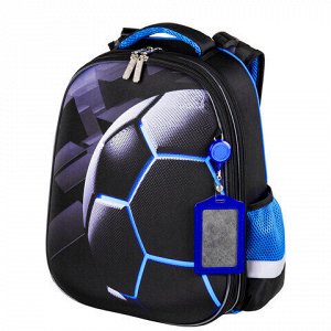 Ранец ЮНЛАНДИЯ EXTRA, с дополнительным объемом, &quot;Soccer ball&quot;, 38х29х18 см, 270677