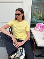 Футболка вязаная Pattern Charmstore (Лимонный)