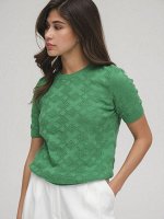 Футболка вязаная Pattern Charmstore (Травяной)
