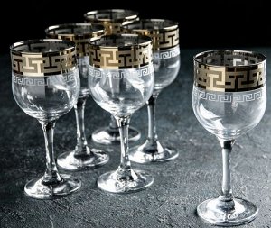 Набор Бокалов Вина Греческий узор 6шт*240мл Арт-3565501