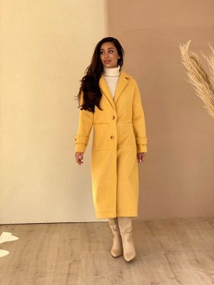 Пальто-оверсайз с накладными карманами Primrose Yellow