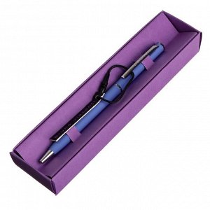 Ручка шариковая поворотная, 0.7 мм, Bruno Visconti Palermo, стержень синий, фиолетовый металлический корпус, в футляре