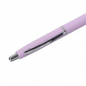 Ручка шариковая автоматическая SAN REMO 1.0 мм, металлический сиреневый корпус, синий стержень, в тубусе