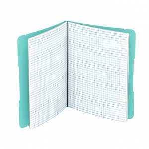 Тетрадь А5+, 48 листов в клетку ErichKrause "FolderBook Pastel Mint", сменная пластиковая обложка, блок офсет, белизна 100%