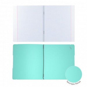 Тетрадь А5+, 48 листов в клетку ErichKrause "FolderBook Pastel Mint", сменная пластиковая обложка, блок офсет, белизна 100%