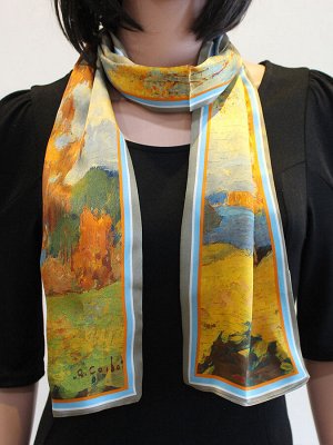 Двусторонний шелковый шарф
