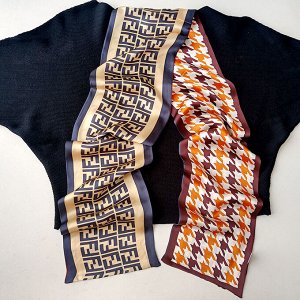 Двусторонний шелковый шарф