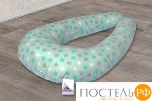 111060190-45З Многофункциональная подушка Comfy Baby 60х85 звезды бирюзовый