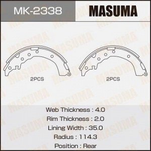 Колодки барабанные MASUMA R-1074 (1/12)