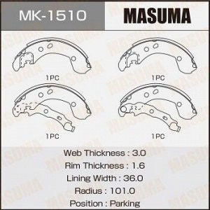 Колодки барабанные MASUMA парковочные [к-т 4шт] (1/20)