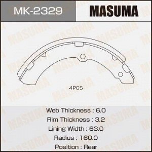 Колодки барабанные MASUMA R-1071