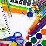 Канцелярия для школы: тетради, ручки, карандаши, ластики
