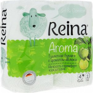 Туалетная бумага Reina Aroma Яблоко 2 слоя 4 рулона