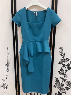 Платье-футляр с цв |синий