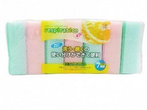 JP/ Okazaki Antibacterial Cleaner Губка кухонная, антибактериальная, 7шт.