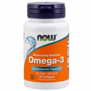 NOW Foods Omega-3 1000 мг. (30 капс.)