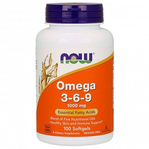 NOW Foods Omega 3-6-9 1000 мг. (100 капс.)