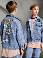 Куртка джинсовая с термоаппликацией для мальчика