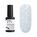 FLAKE base Lychee нежно-серая база с белыми шестигранниками