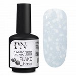FLAKE base Lychee нежно-серая база с белыми шестигранниками