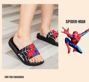 Шлепанцы детские пляжные, для бассейна - Человек-паук Spider-Man Black