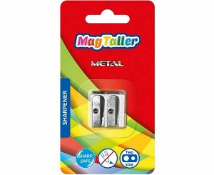 Точилка металлическая  Magtaller METAL TWO, 2 отверстия, блистер