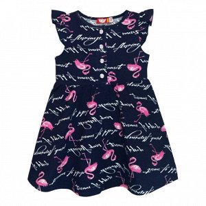 81137 Платье для девочки (фламинго)