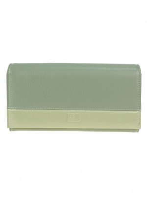 Женский кошелёк-портмоне из мягкой натуральной кожи, цвет мята