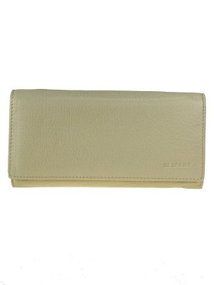 Женский кошелёк-портмоне из мягкой натуральной кожи, цвет молочный