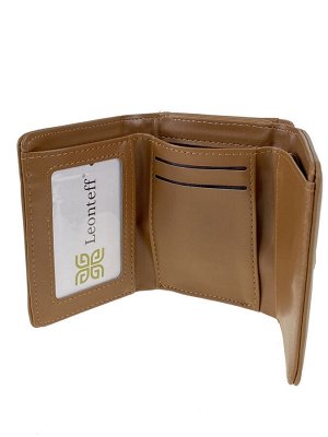 Женский кошелёк с фермуаром из искусственной кожи, цвет коричневый