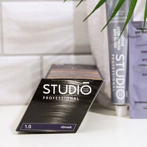 Стойкая крем-краска волос Studio Professional "3D Holography", тон 1.0 чёрный, 115 мл
