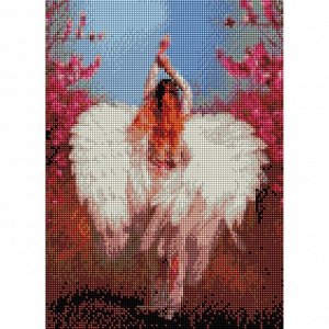 Набор для творчества Алмазная мозаика квадратная Девушка-ангел в саду 30*40см F4-009