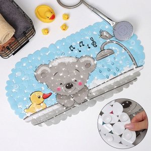 SPA-коврик для ванны на присосках «Мишка в ванне», 36x69 см
