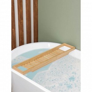Полка для ванной SAVANNA, 70x14x4,5 см, бамбук