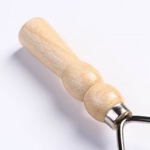 Расчёска перпендикулярная Wood, 16 х 19,7 см, деревянная ручка