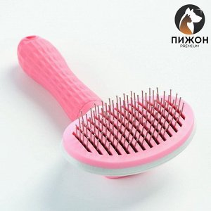 Расчёска с функцией самоочистки Пижон Premium, 10 х 19, розовая
