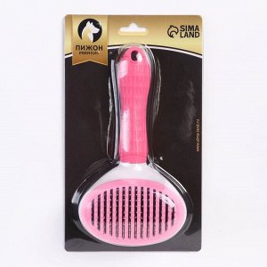 Расчёска с функцией самоочистки Пижон Premium, 10 х 19, розовая